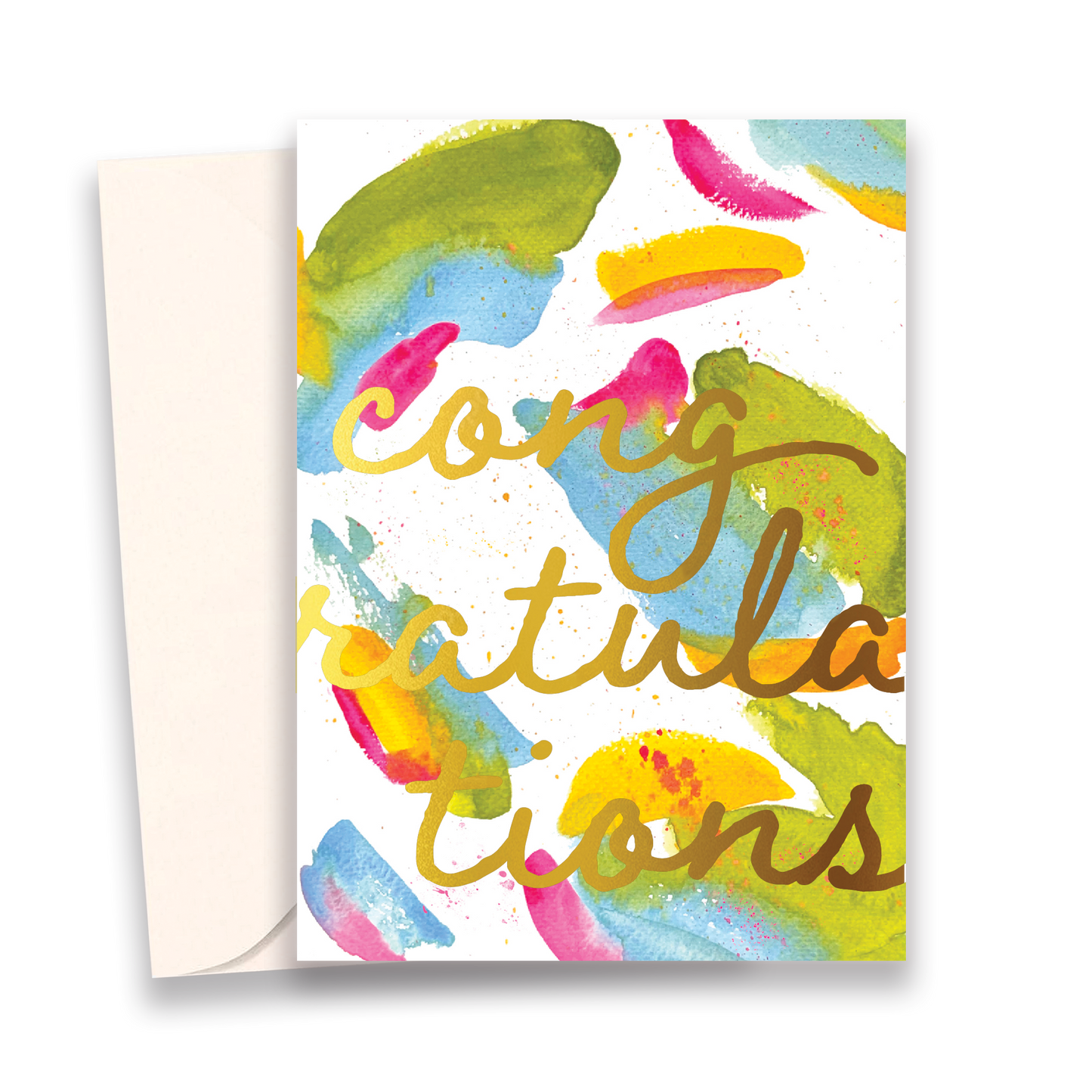 Watercolor Abstract Congratulation Card