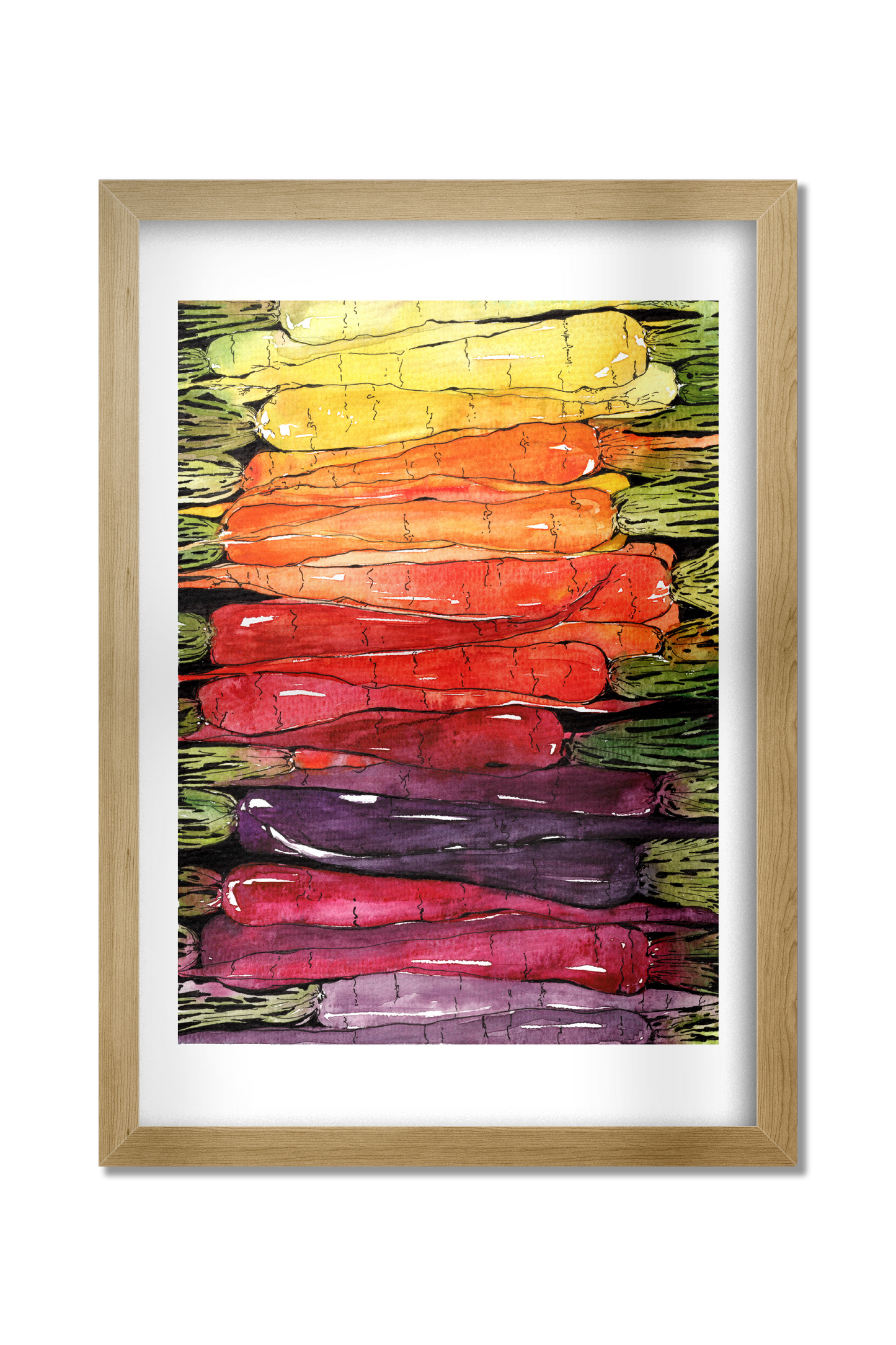 Rainbow Carrot Veggie Print