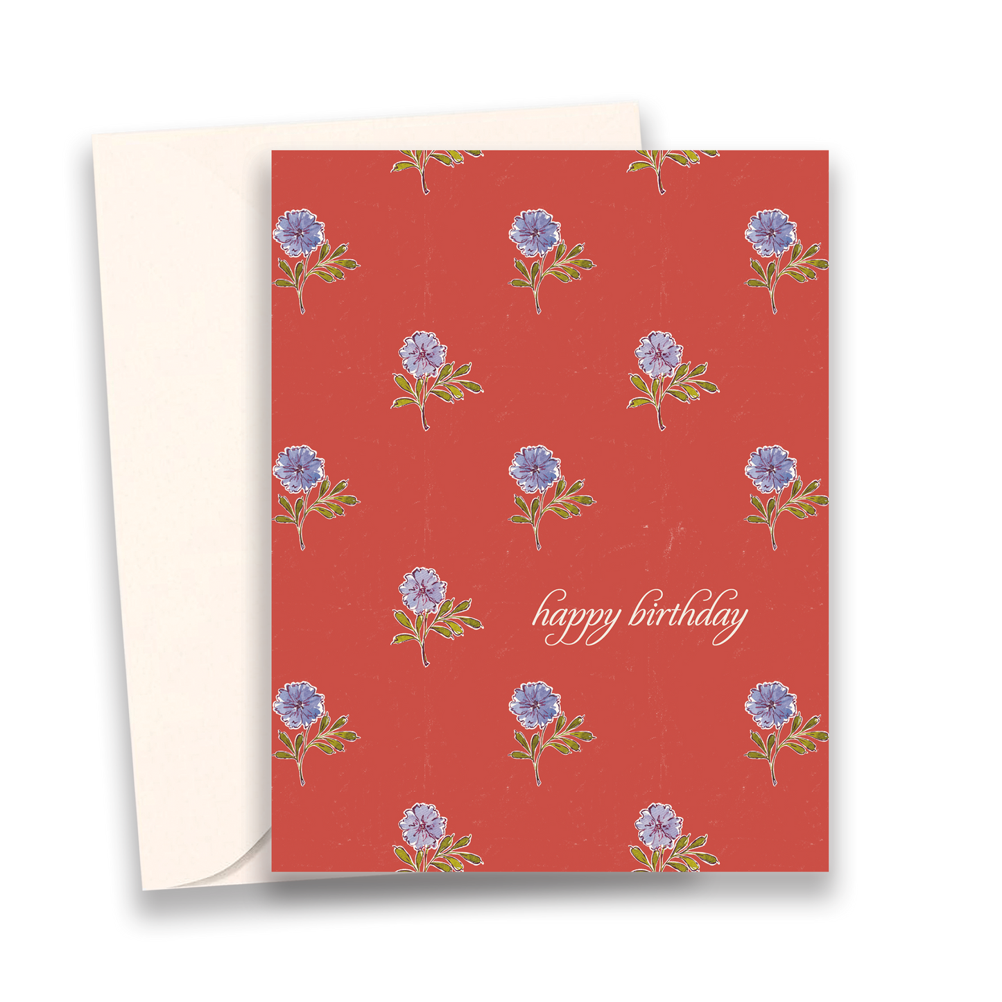 Dainty Purple Floral Birthday Card