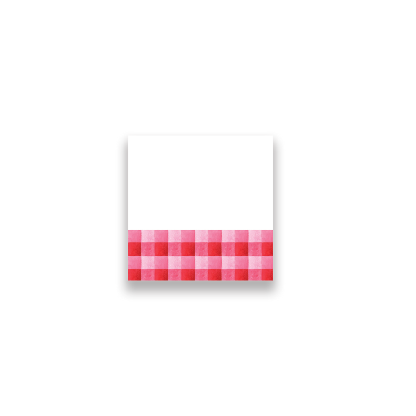 Gingham Shopping List & Post-it
