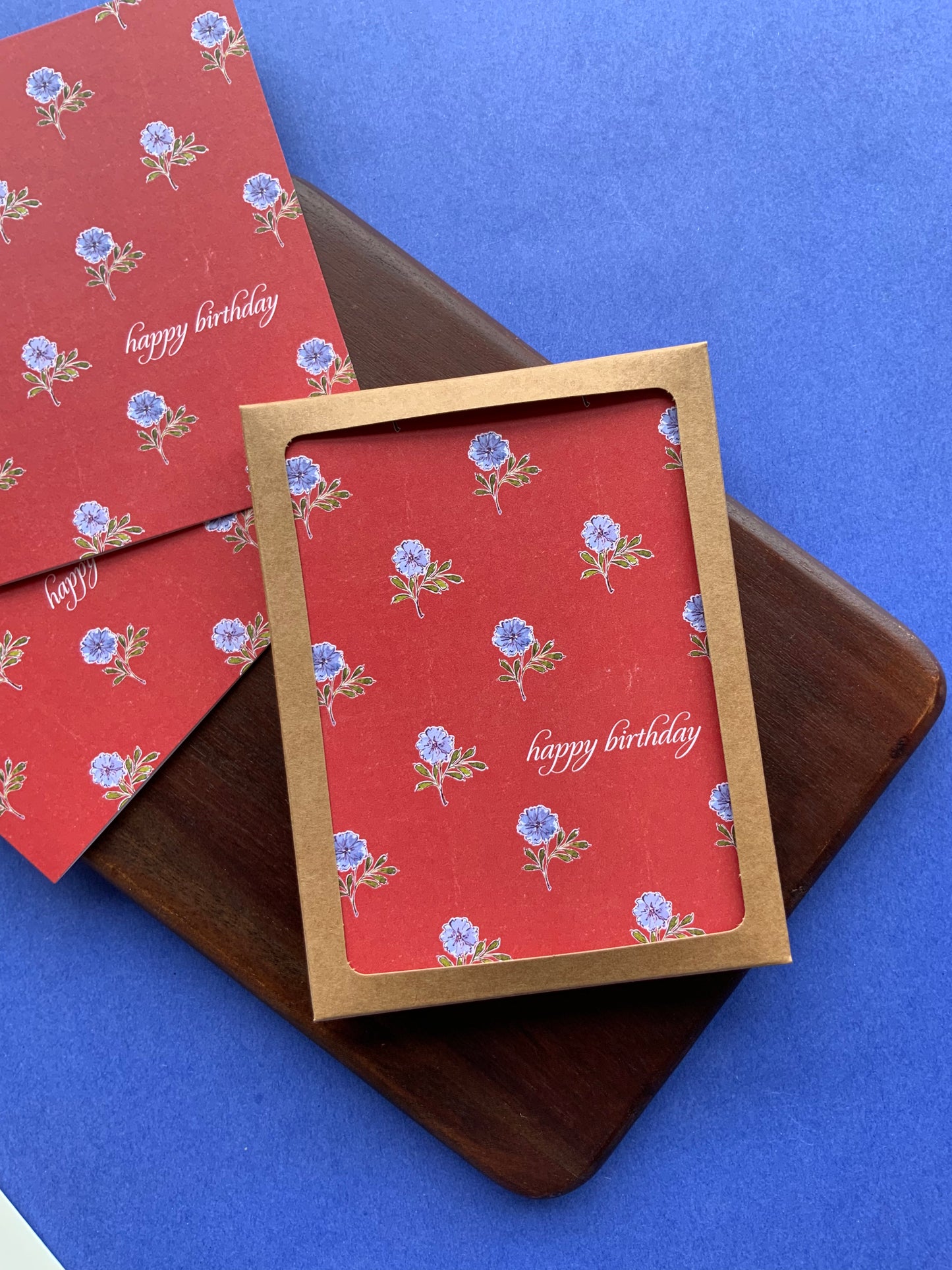 Dainty Purple Floral Birthday Card