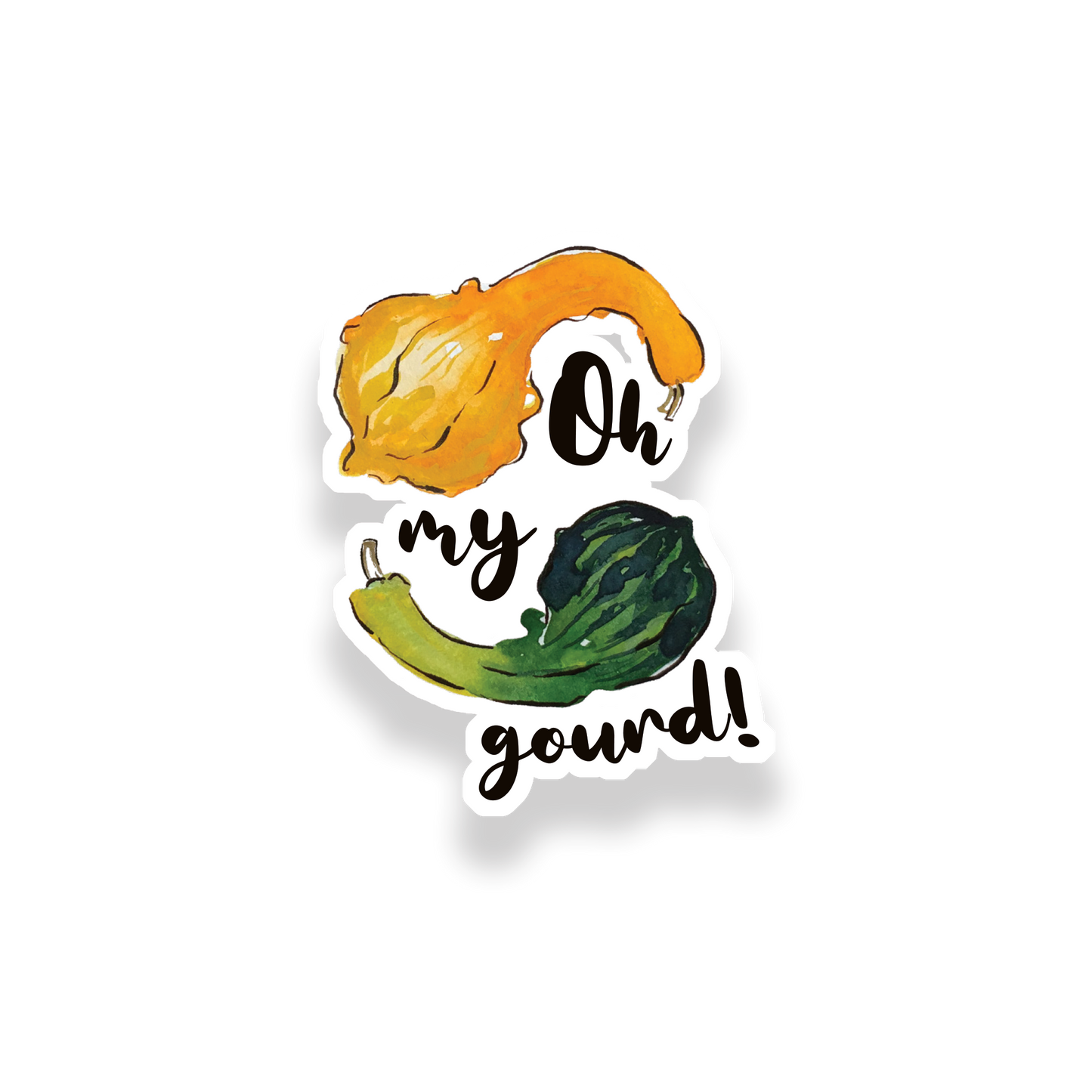 Oh My Gourd Clear Sticker