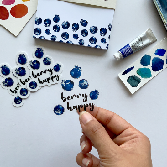 Berry Happy Blueberry Sticker