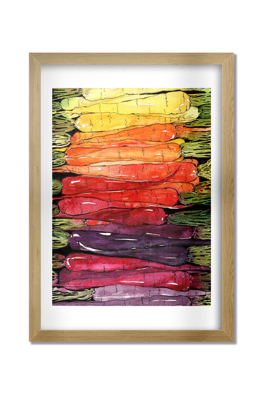 Rainbow Carrot Veggie Print
