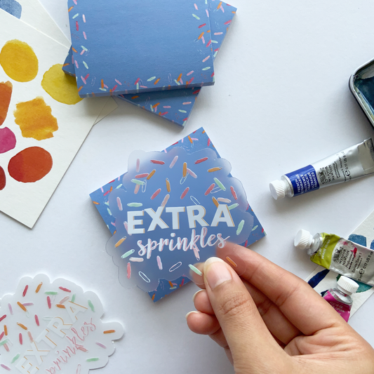 Extra Sprinkles Clear Sticker