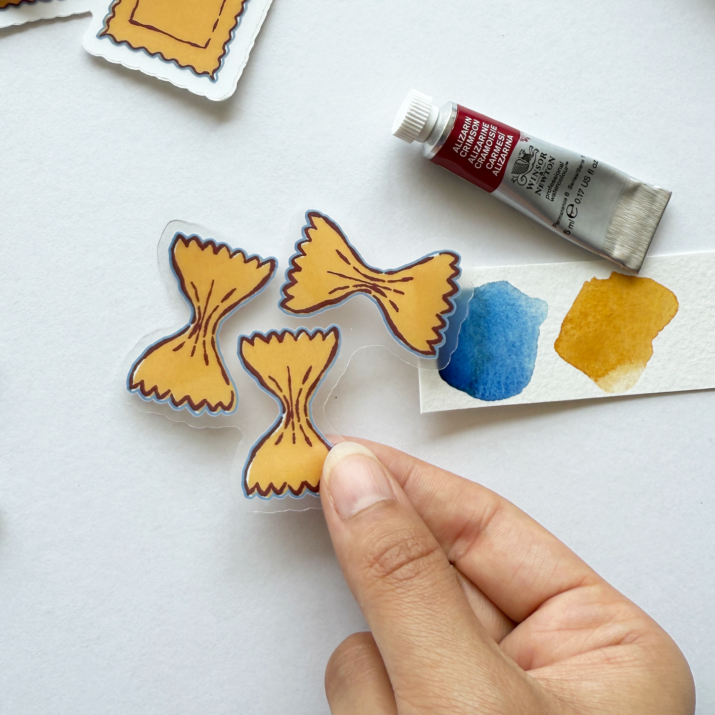 Pasta Clear Stickers