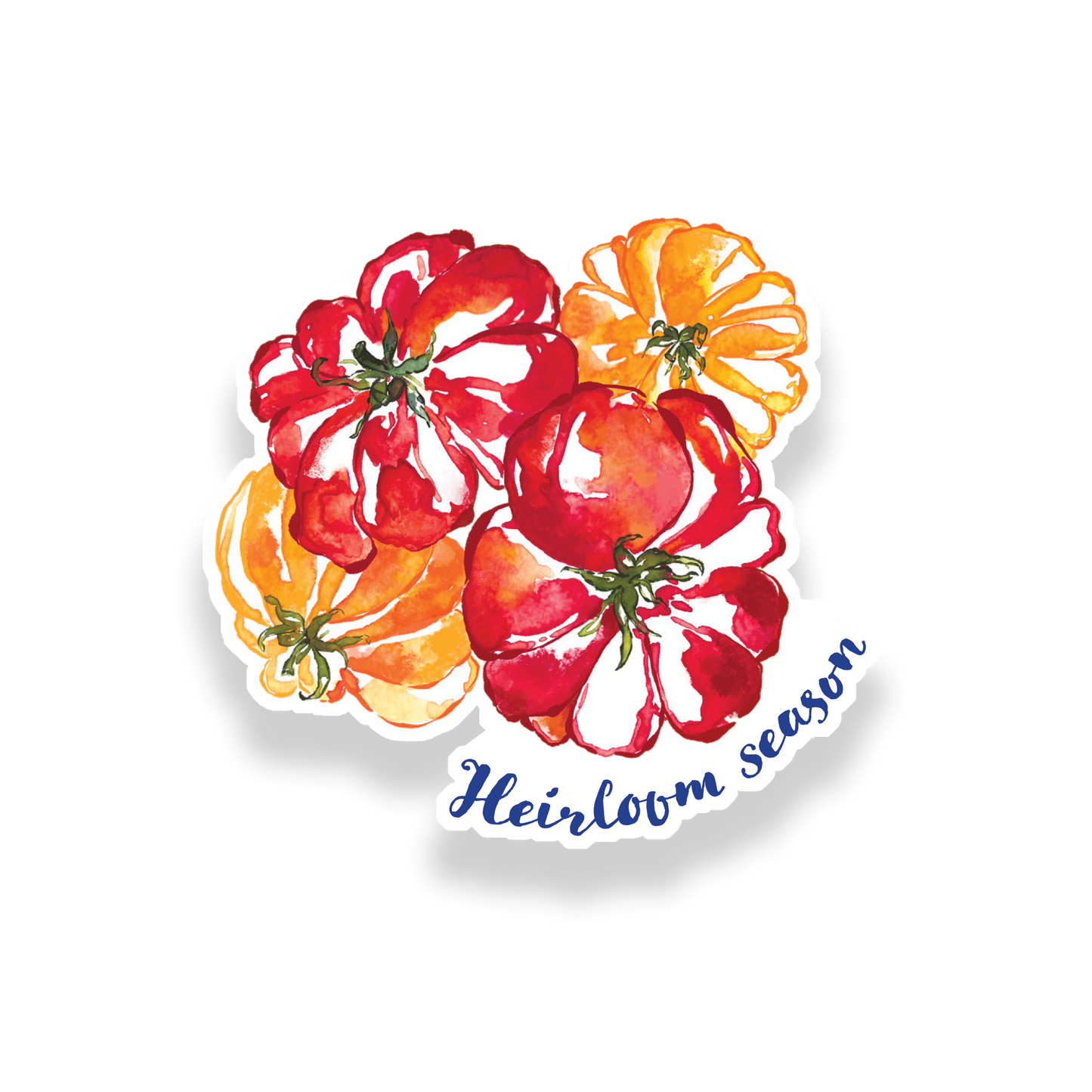 Heirloom Season Tomatoes Clear Sticker