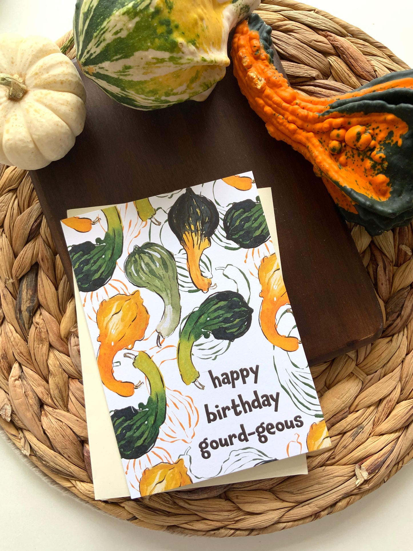 Happy Birthday Gourd-geous Greeting Card