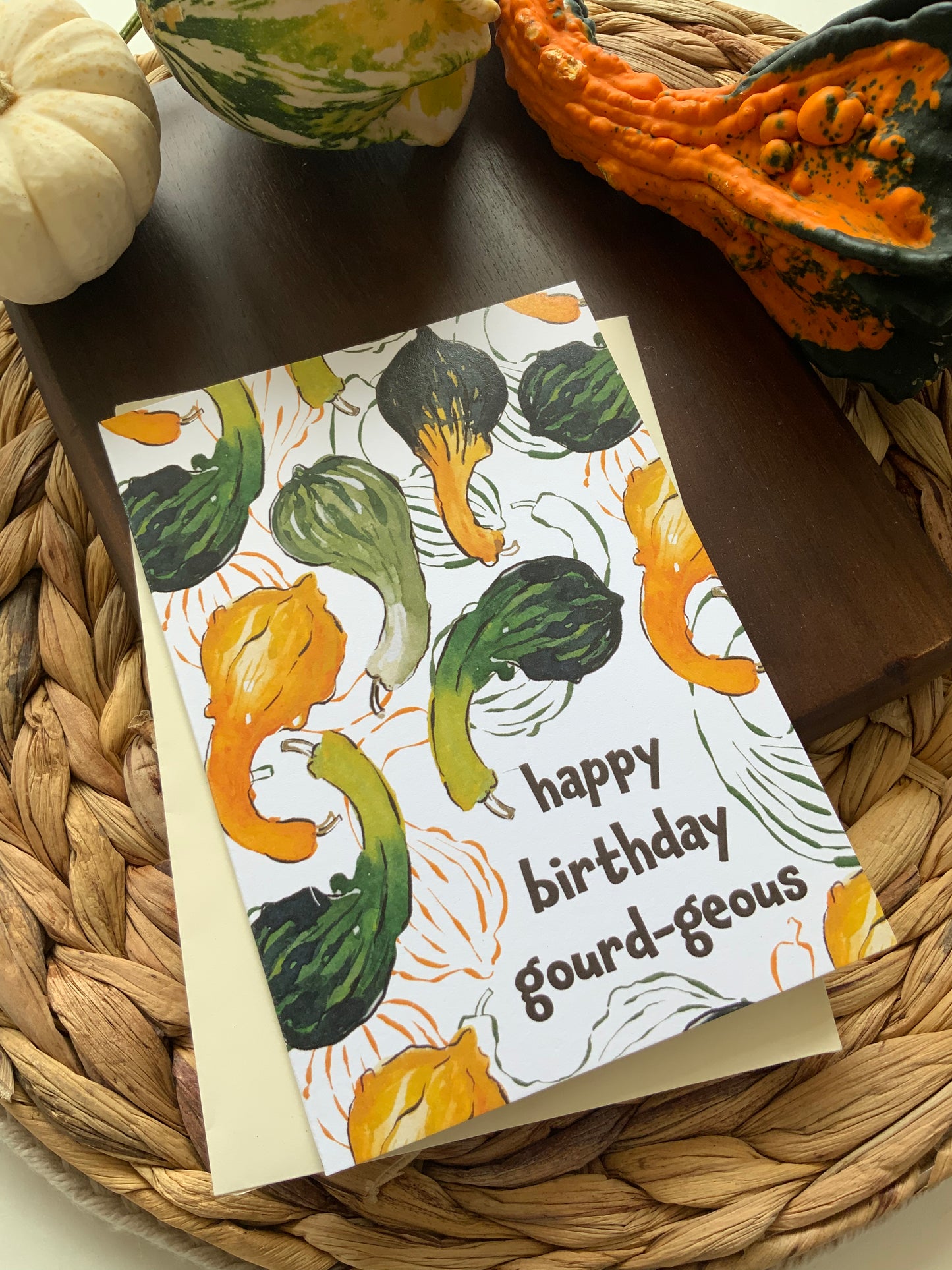 Happy Birthday Gourd-geous Greeting Card