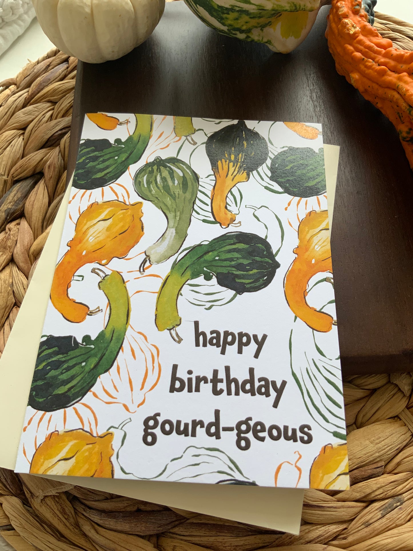 Happy Birthday Gourd-geous Greeting Card
