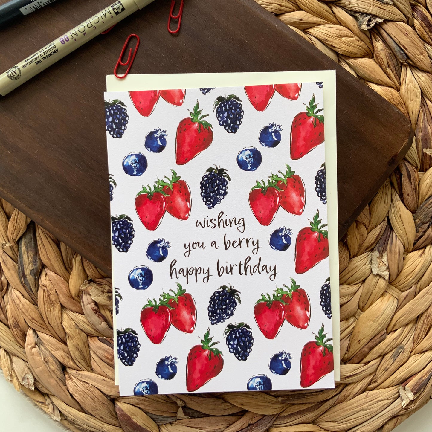 Wishing you a Berry Happy Birthday Greeting Card