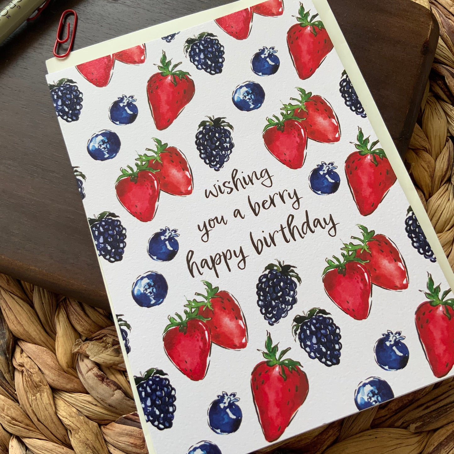 Wishing you a Berry Happy Birthday Greeting Card