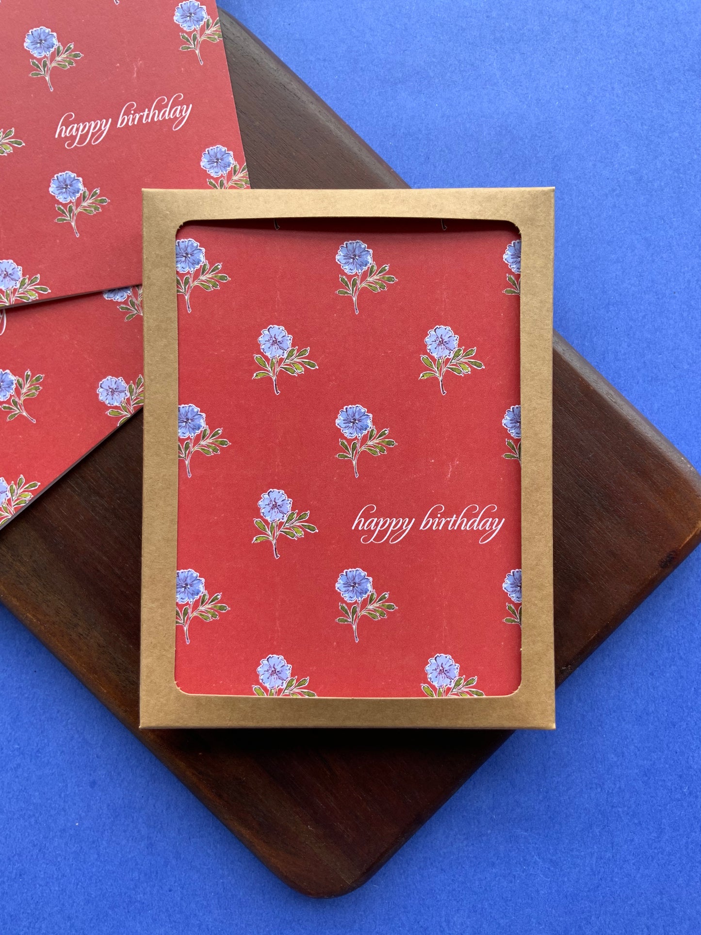 Dainty Purple Floral Birthday Card