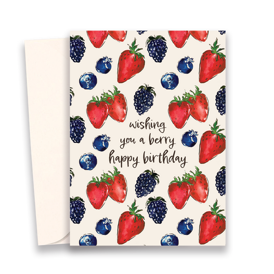 Wishing you a Berry Happy Birthday Greeting Card