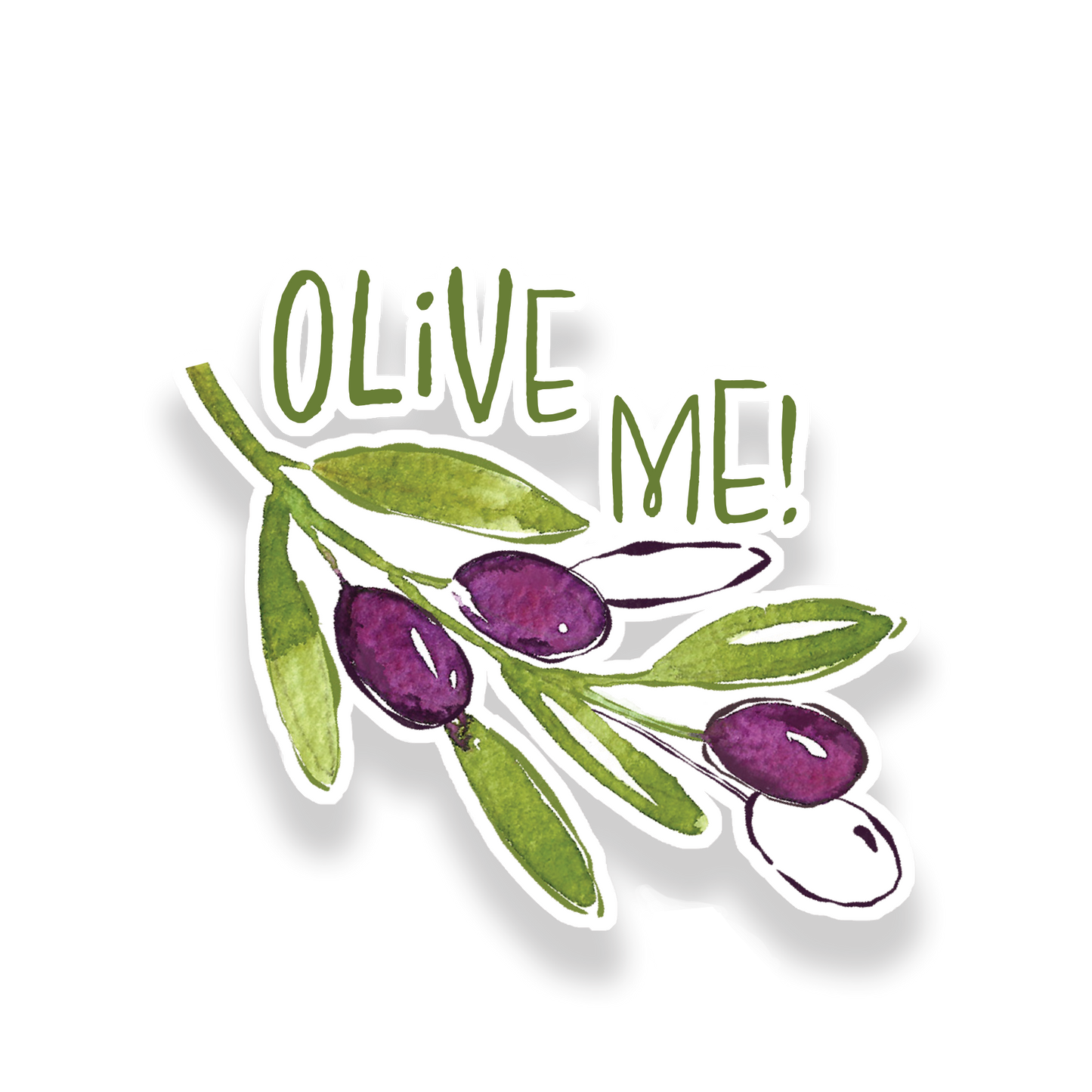 Self-Love Olive Clear Sticker