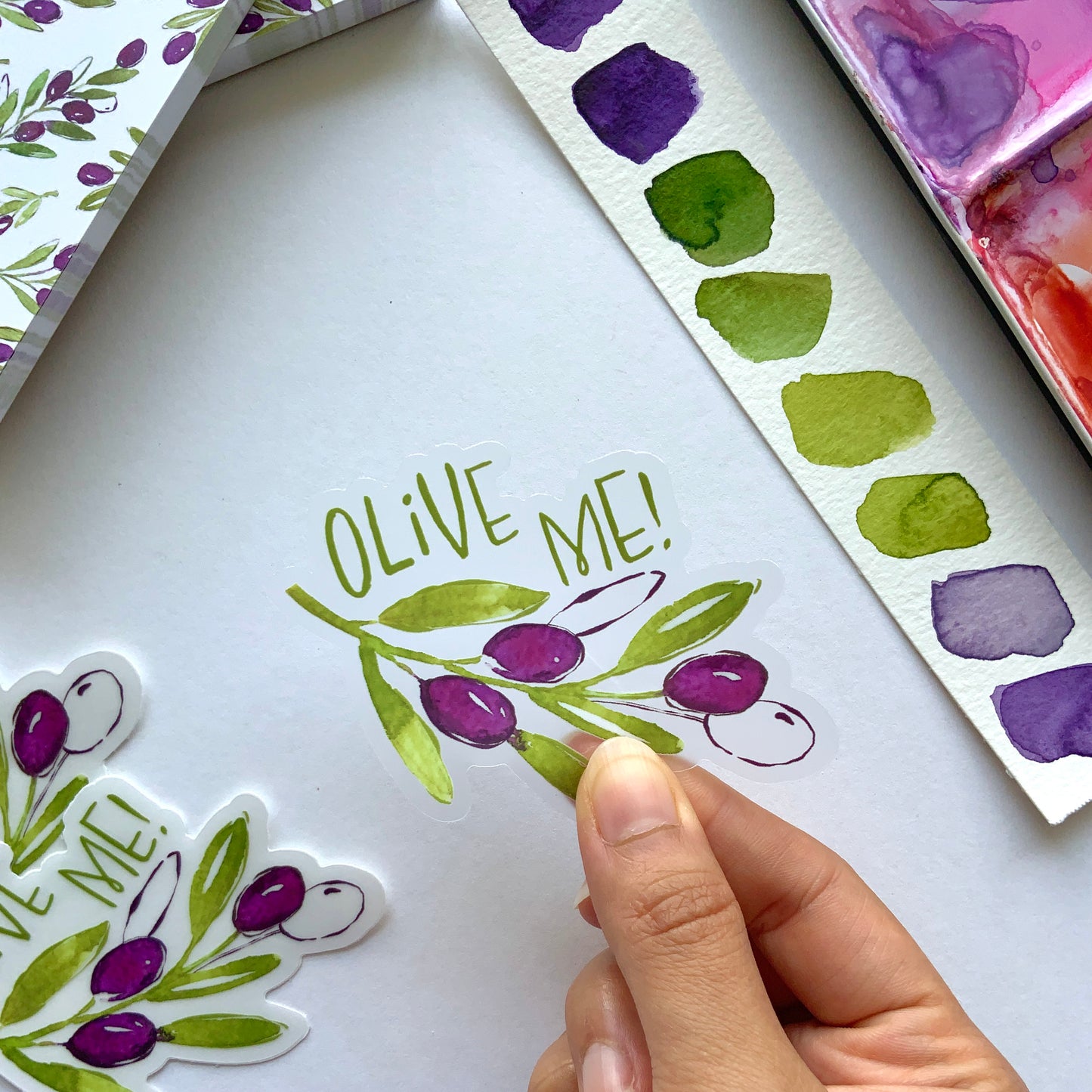 Self-Love Olive Clear Sticker