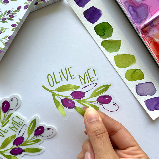 Self-Love Olive Clear Sticker