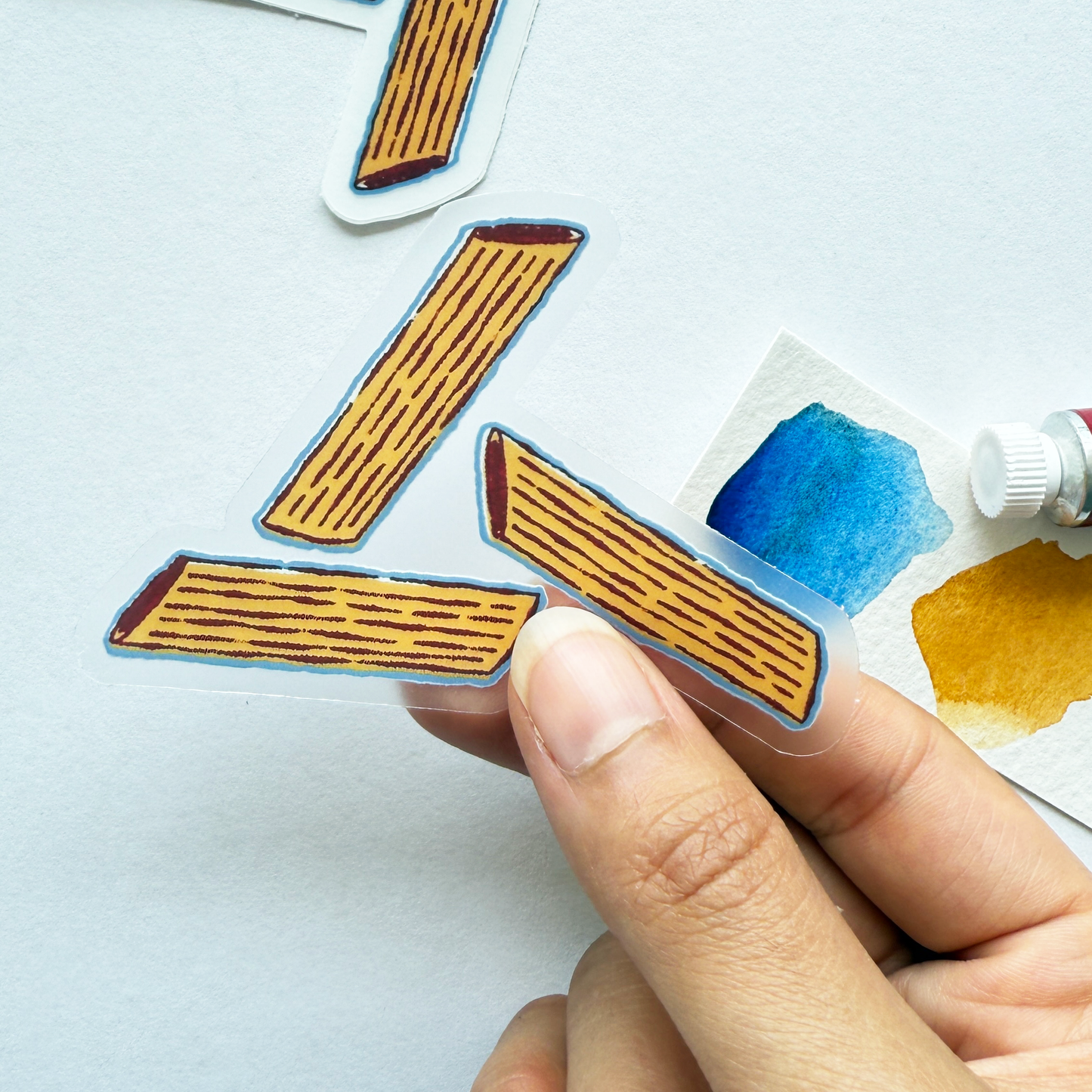 Pasta Clear Stickers