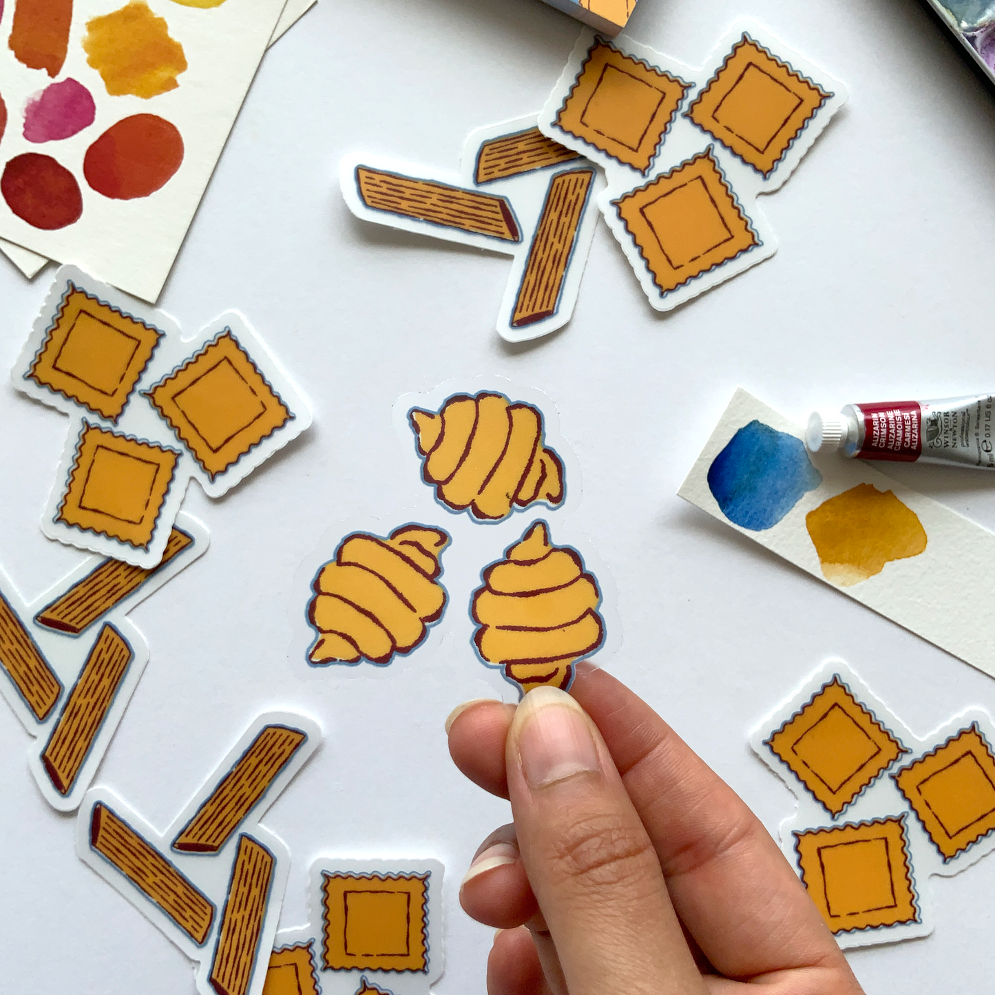 Pasta Clear Stickers