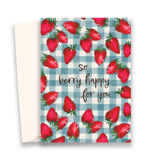 So Berry Happy For You Congratulations Card